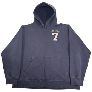 Vintage y2k Abercrombie & Fitch Hoodie Men's XL Embroidered #7 Sweatshirt Grunge